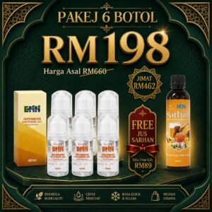 Gel EarthHerbs - Set Super Jimat (6 Botol FREE Jus Sarhan)